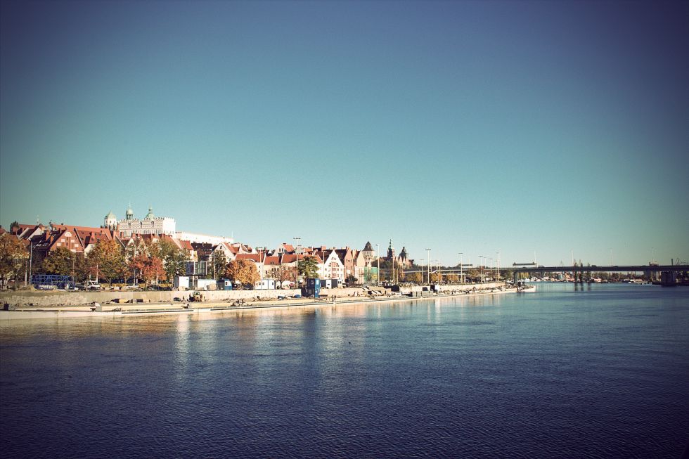 Widok na szczeciński bulwar, jesień 2012, autor zdjęcia: Alicja Ankiewicz-Żebrowska