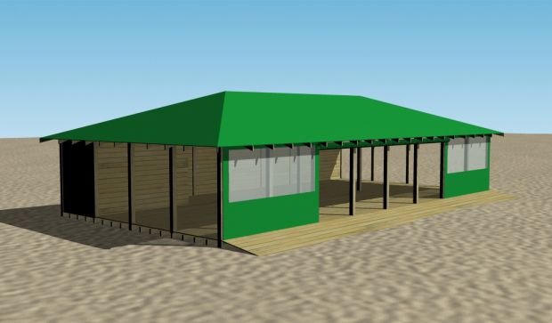 Konstrukcja, jaka znajdzie się na plaży przy Moście Długim