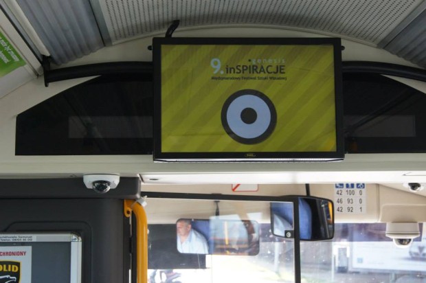 Reklama inSPIRACJE 2013 w szczecińskim autobusie. Zdjęcie pochodzi ze strony inSPIRACJE na Facebooku